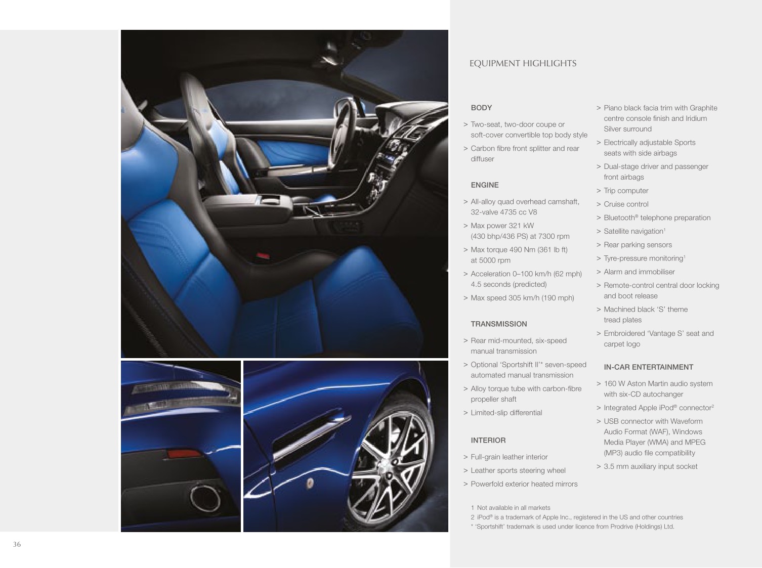 2013 Aston Martin Model Range Brochure Page 65